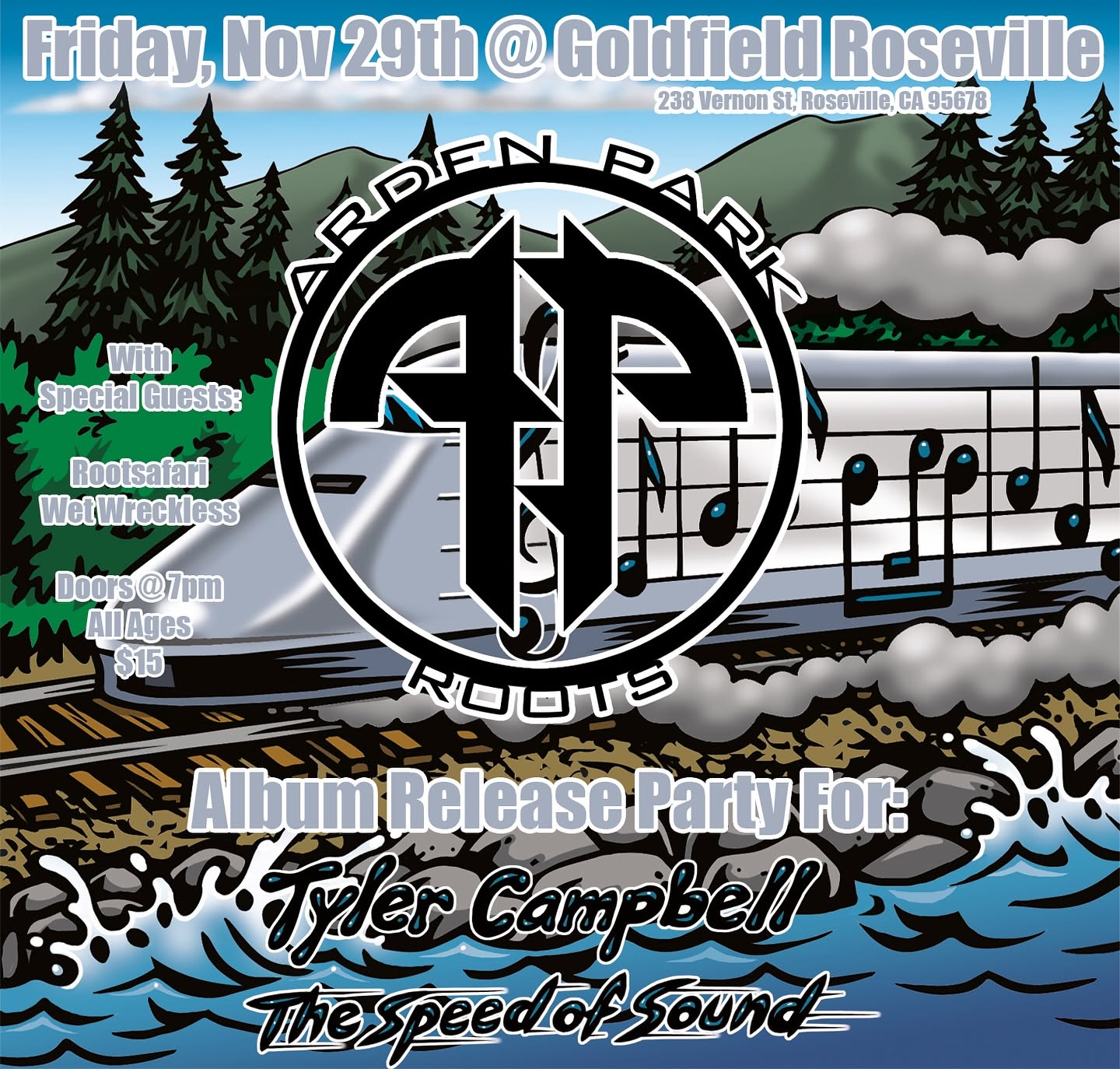 Tyler Campbell 'The Speed of Sound' album release, Goldfield Roseville